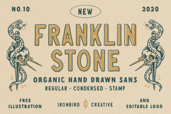 Franklin Stone: A Vintage Display Font for Authentic Brands
