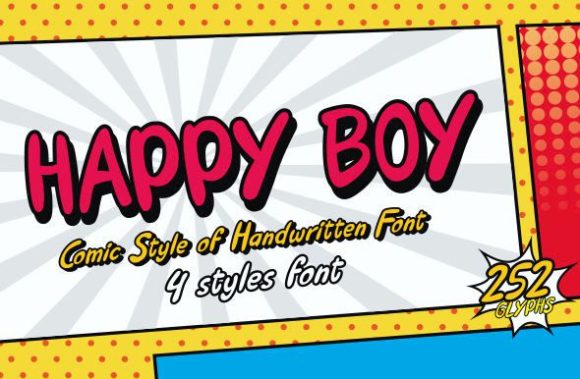 Happy Boy: A Simple, Neat Lettered Display Font That Stands Out