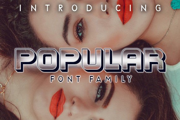 Popular: A Modern Square Display Font for Bold Visual Impact