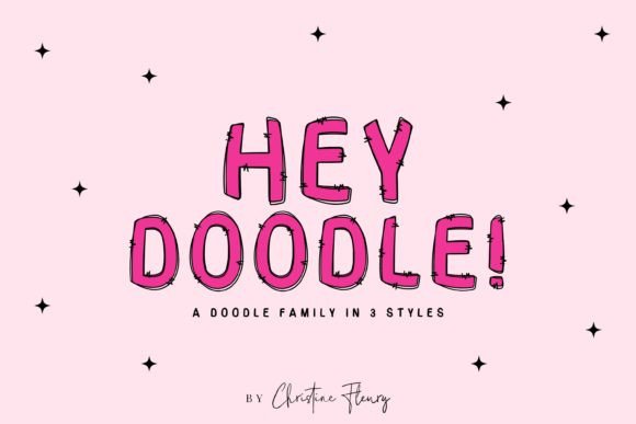 Unleash Creative Energy with Hey Doodle, a Hand-Drawn Display Font